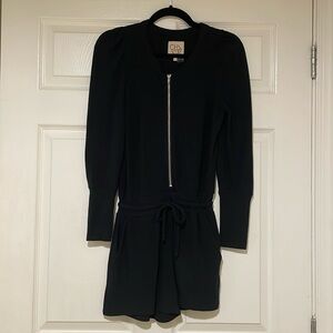 Chaser Bliss Knit Puff Sleeve Romper.